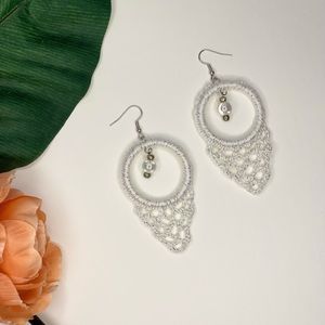 Crocheted Chandelier Earrings